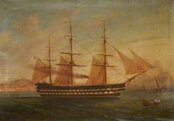 HMS 'Trafalgar' at Naples