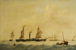 The Paddle Steamer 'Victoria' with the Paddle Steamer 'Ruby'