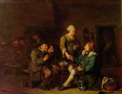 Interior of a Tavern with Smokers