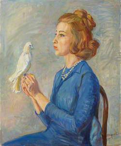Portrait of a Young Woman with a Bird