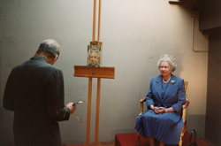 Lucian Freud and Queen Elizabeth II