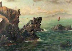 Seascape with Cliffs and a Boat