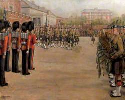 The 2nd Camerons Relieving the 2nd Scots Guards at St James's Palace, whilst Undertaking Public Duties in 1934