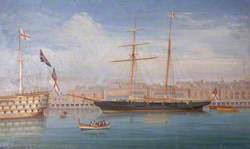 The Yacht 'Erminia' Moored at Malta