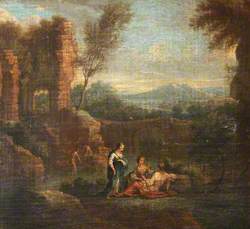 Classical Landscape with Ruins and Women