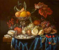 Fruit and a Herring on a Table
