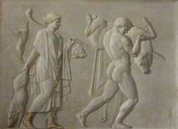 Autumn (or Winter) and Theseus (or Hercules) Carrying a Bull 