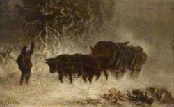 Ox-Cart in a Snow Storm
