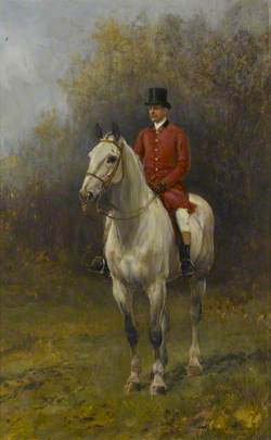 Charles Stewart Vane-Tempest-Stewart (1852–1915), 6th Marquess of Londonderry, in a Red Hunting Coat on Horseback