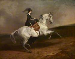 Lady Portarlington on a Grey Horse