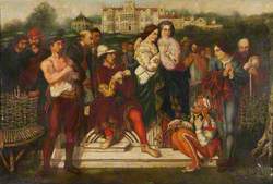 Orlando about to Engage with Charles the Wrestler (from William Shakespeare's 'As You Like It')
