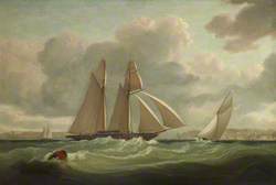 The 'Camilla', of the Royal Yacht Squadron, Owned by Henry Montagu Upton (1799–1863), 2nd Viscount Templeton, off Cowes