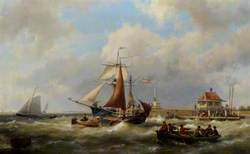 Muiden Harbour, Zuider Zee, Holland, 1870