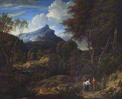 A Mountainous Landscape with Women Fetching Water