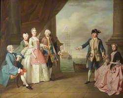 The Honourable Mrs Constantine Phipps (1722–1780), Being Led to Greet Her Brother, Captain The Honourable Augustus Hervey (1724–1779), 3rd Earl of Bristol