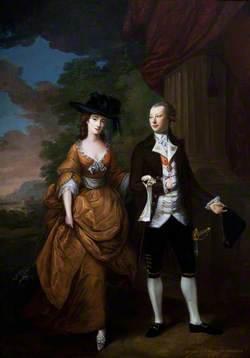Nathaniel Curzon (1726–1804), 1st Baron Scarsdale, and His Wife Lady Caroline Colyear (1733–1812), Lady Scarsdale, Walking in the Grounds at Kedleston