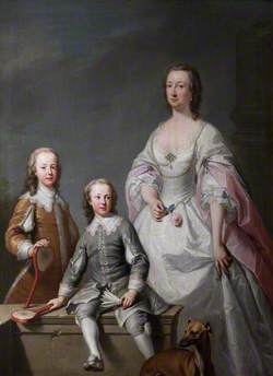 Mary Assheton (1695–1776), Lady Curzon, with Her Two Sons, Nathaniel Curzon (1726–1804), 1st Baron Scarsdale, and Assheton Curzon (1729–1820), 1st Viscount Curzon