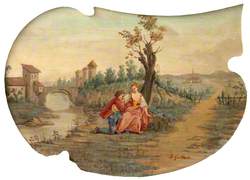 A Courting Couple in a River Landscape