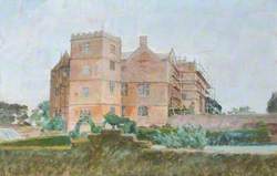 View of Chastleton House from the West, with Scaffolded Façade