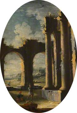 Capriccio of Classical Ruins with Labourers