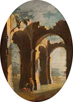 Capriccio of Classical Ruins with Beggars