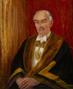 Henry Edmeadas Baker (1905–1994), in His Robes as Master of the Worshipful Company of Plumbers