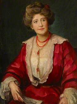 Dame Ellen Terry (1847–1928), in 'Alice-sit-by-the-Fire' (1905), by J. M. Barrie