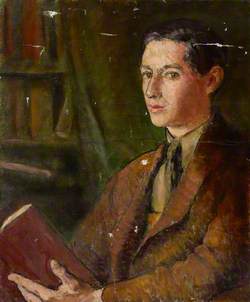 Portrait of an Unknown Young Man with a Book in a Library