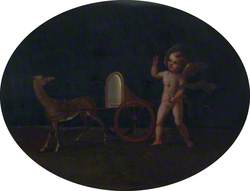 Putto beside a Chariot and Deer