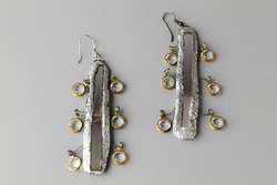 A Pair of Sculptural Earrings