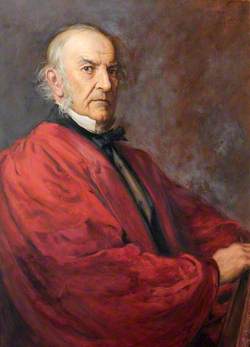 William Gladstone (1809–1898), Seated in DCL Robes, Christ Church, Oxford