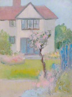Suburban House and a Rose Tree