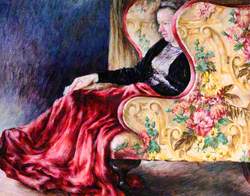 Woman Seated in a Floral Armchair