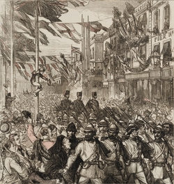 The Ashantee War: The Return Home – Arrival of the 23rd Royal Welsh Fusiliers at Portsmouth