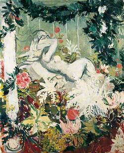 Nude with Flowers (Girl in a Glasshouse)