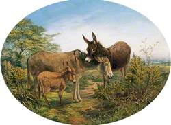 Scene on a Common with Two Donkeys