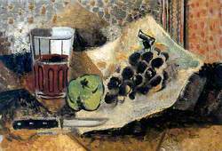 Still Life with Glass and Grapes