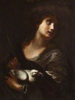 A Female Martyr, with a Dove