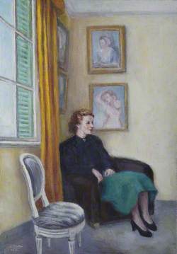 Seated Lady in a Black Jacket
