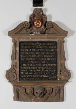 Memorial to William Northern (d.1383), Mayor of Oxford, and Margaret Northern