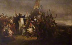 Robert the Bruce on the Eve of Bannockburn Receiving the Sacrament from the Abbot of Inchaffre