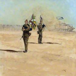 Pipers with Warrior, Op Telic, Iraq 2003