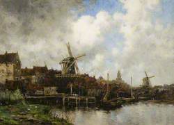 Mills and Waterfront Scene