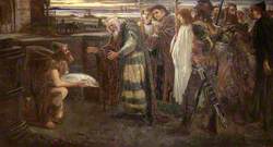 Edric the Fisherman Presents a Fish as a Token from Saint Peter on the Consecration of Westminster Abbey