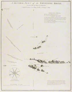 A General Plan of the Edystone (Eddystone) Rocks as Seen at the Low Water of a Spring Tide