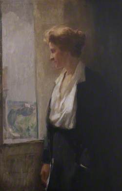 Lady Astor Standing at a Window