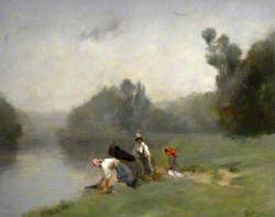 Figures by a River
