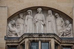 Reliefs Depicting Chaucer and the Canterbury Pilgrims, Venerable Bede and Early Literary Saints, King Alfred and Medieval Chroniclers