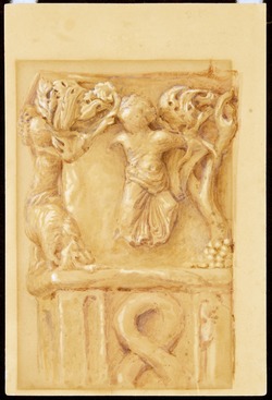 Nessus and Deianira (study of sculpture on the Porch of St Lazare, Avallon, France)