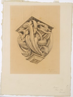 Study of Foliate Pendant Capital, Choir Stalls, Amiens Cathedral, France
